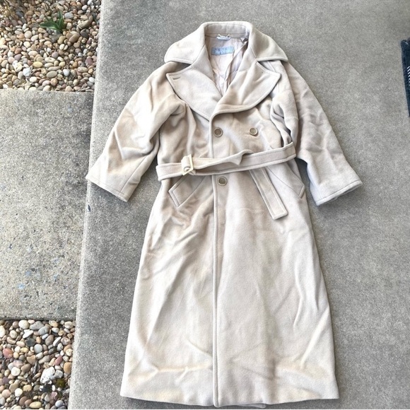 MaxMara Wool Belted Trench Coat 2 - Picture 1 of 12